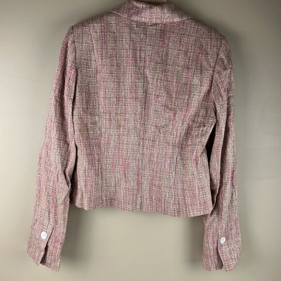 Teenflo  Single Button Waist Length Blazer with Metallic Threading - Picture 2 of 10